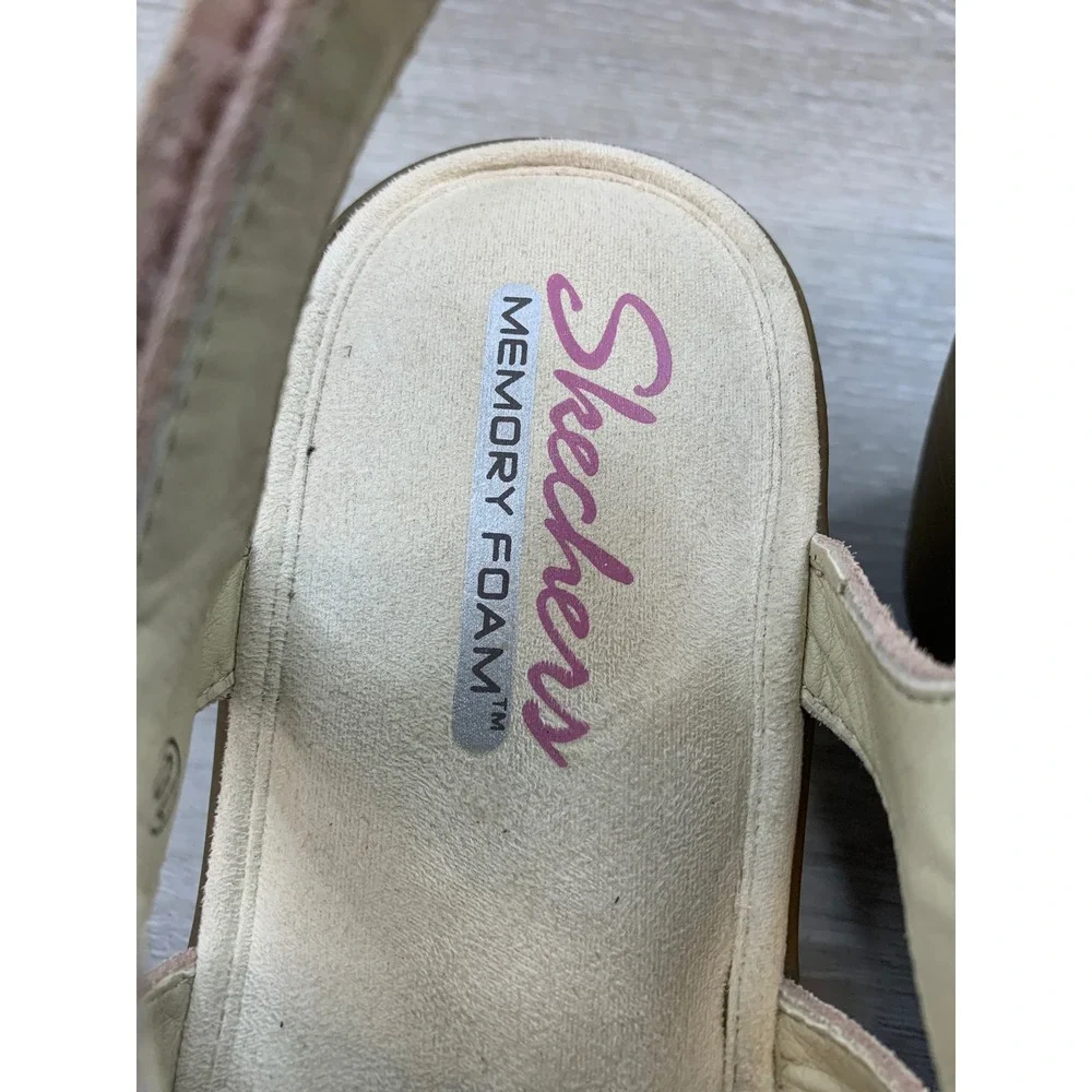 Skechers Women's Rumblers Wedge Sandals Memory Foam 10 Comfort Casual Shoes